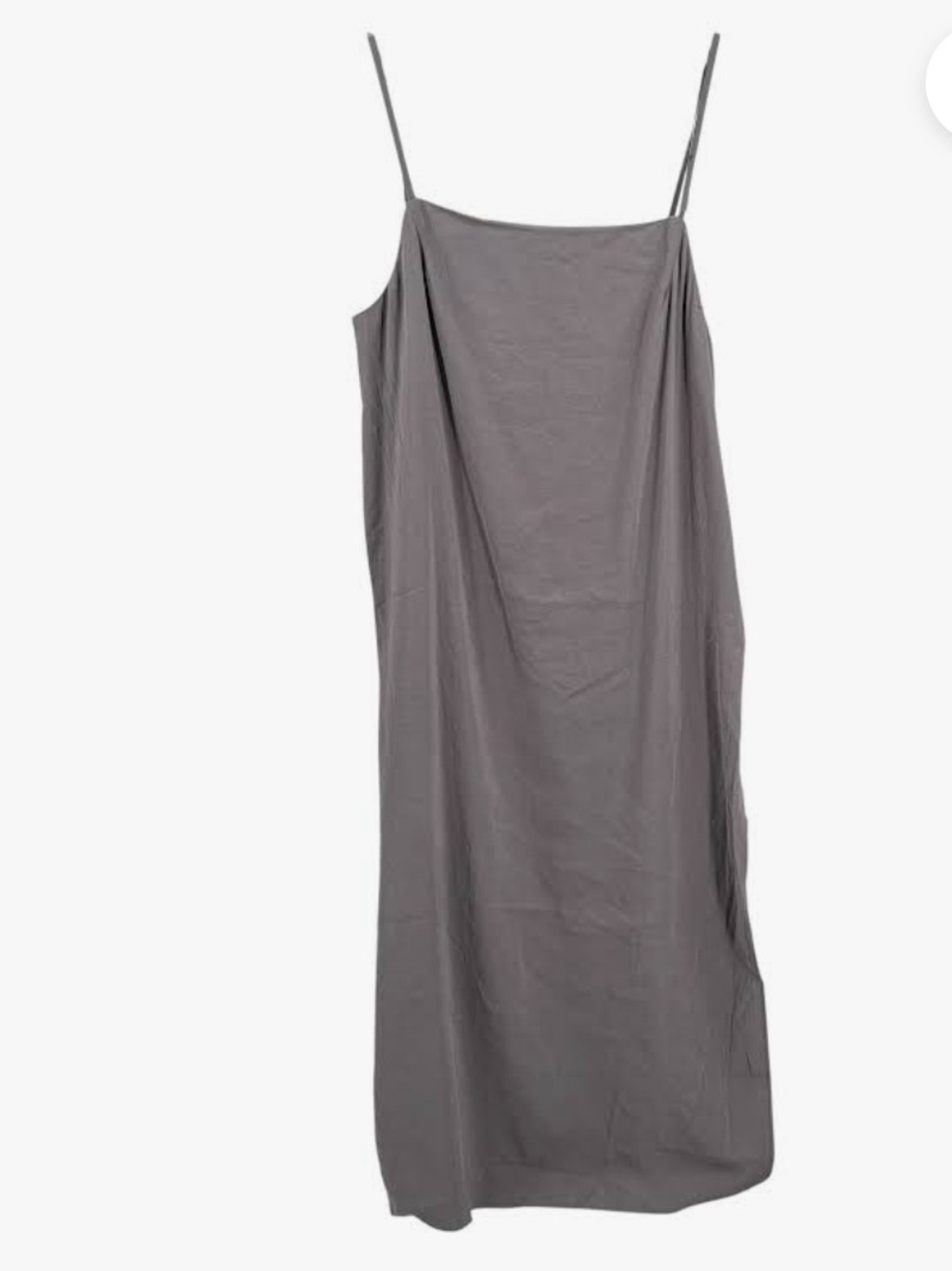 Topshop Charcoal Grey Low Back Cami Dress with Left Topshop Gray Slip Maxi Dress
